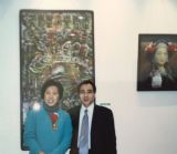2005年应邀北京文化艺术发展有限公司董事长徐鹤先生举办的《女人的世界_中国38位女画家作品展》、于徐鹤先生在我的画作前